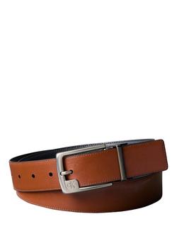 Calvin Klein Slim Leather Belt, Brown, Brown