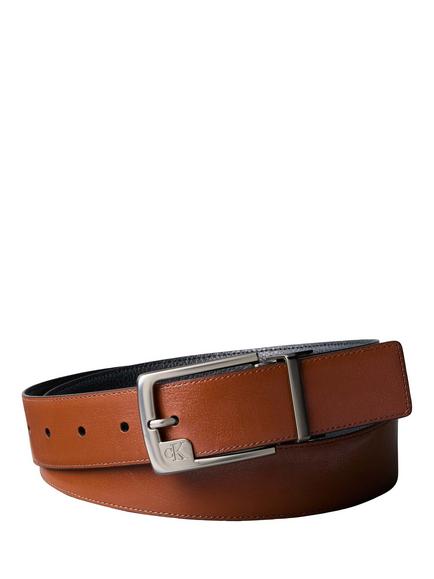 Calvin Klein Slim Leather Belt, Brown, Brown
