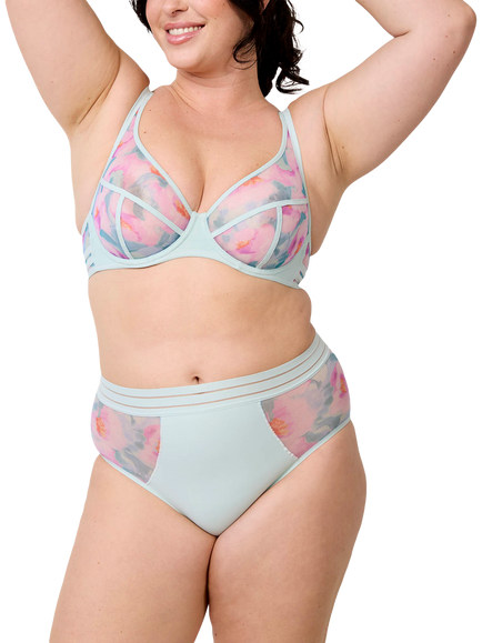 Maison Lejaby Nufit Garden High Waist Knickers, Quiet Garden, Quiet Garden