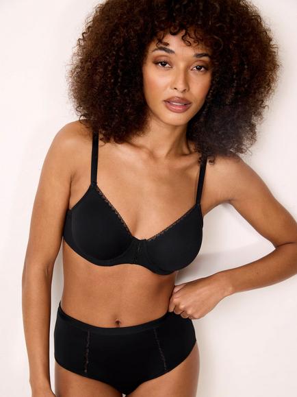 Maison Lejaby Softness High Waist Knickers, Noir, Noir
