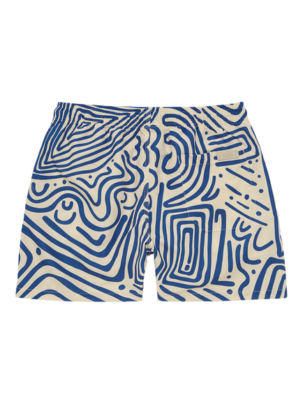 OAS Eldovado Abstract Swim Shorts, Blue Multi - view 2, Blue Multi