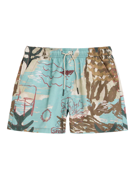 OAS Montara Tailored Fit Swim Shorts, Multi, Multi