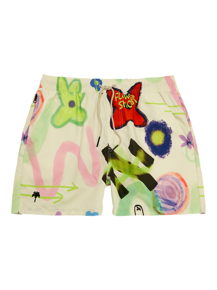 OAS Flower Tailored Fit Swim Shorts, Multi, Multi