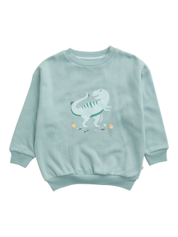 MORI Baby Dinosaur Oversized Sweatshirt, Dino, Dino