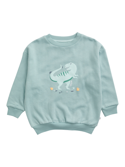 MORI Baby Dinosaur Oversized Sweatshirt, Dino, Dino