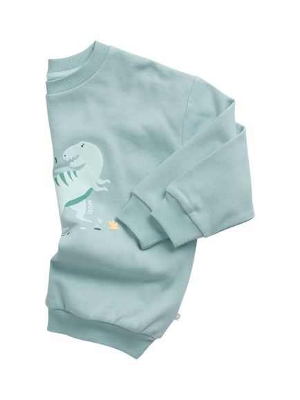 MORI Baby Dinosaur Oversized Sweatshirt, Dino - view 2, Dino