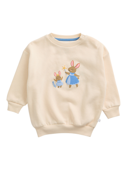 MORI Baby Rabbit Oversized Sweatshirt, Cream, Cream