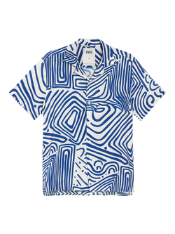 OAS Eldovado Abstract Loose Fit Shirt, Blue Multi, Blue Multi