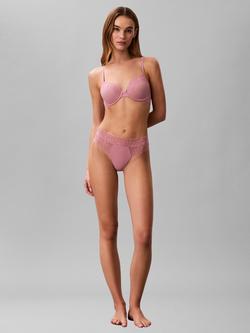 Calvin Klein Perfectly Fit Lace Lightly Lined Full Coverage Bra - view 2, Soft Mauve