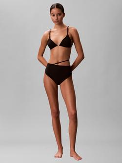 Calvin Klein CK Tailored High Waist Bikini Bottoms, Black, Black