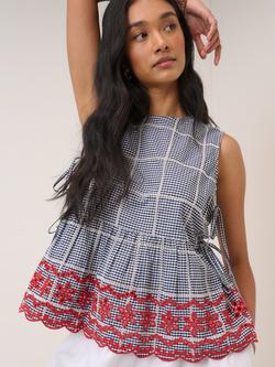 Nobody's Child Petite Louise Gingham Top, Multi, Multi