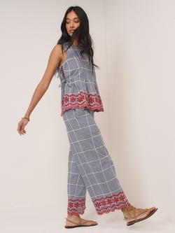 Nobody's Child Petite Louise Gingham Top, Multi - view 2, Multi