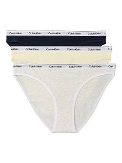 Calvin Klein Modern Logo Bikini Briefs, Pack of 3, Black/Multi