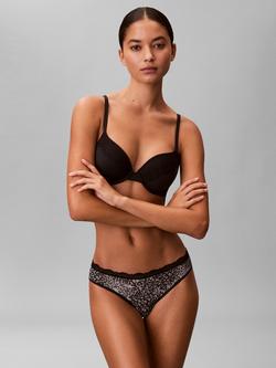 Calvin Klein Micro Stretch with Lace Bikini Knickers, Wave Black, Wave Black