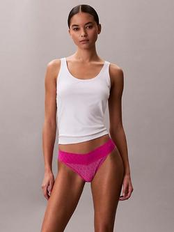 Calvin Klein Icon Logo Lace Thong, Stunning Orchid, Stunning Orchid