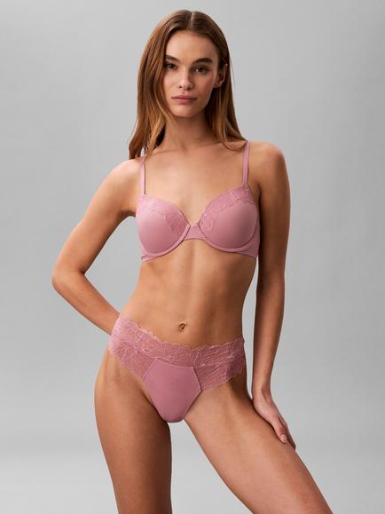 Calvin Klein Perfectly Fit Lace Thong, Soft Mauve