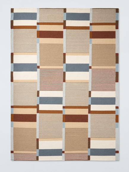 John Lewis Odin Geometric Hand Woven Rug, Soft Blue