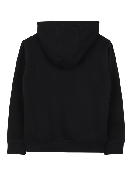 HUGO Kids' Soft Zip-Front Logo Hoodie, Black - view 2, Black