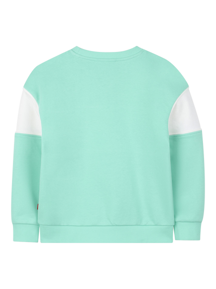 HUGO Kids' Athletics Club Crew Neck Sweatshirt, Green - view 2, Green