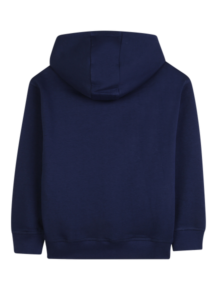 HUGO Kids' HUGO Pullover Logo Hoodie, Navy - view 2, Navy