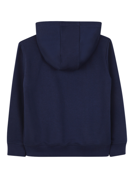 HUGO Kids' Hooded Cardigan, Navy - view 2, Navy