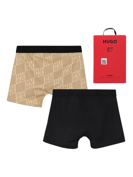HUGO Kids' Boxer Shorts, Pack of 2, Black - view 2, Black
