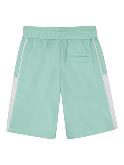 HUGO Kids' Colourblock Knee Length Shorts, Green - view 2, Green