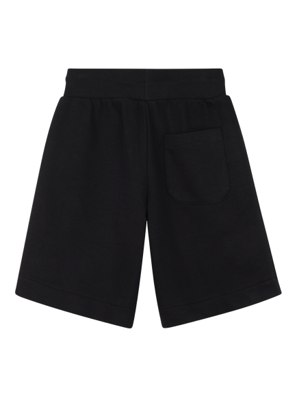 HUGO Kids' Cotton Blend Drawstring Jogger Shorts, Black - view 2, Black