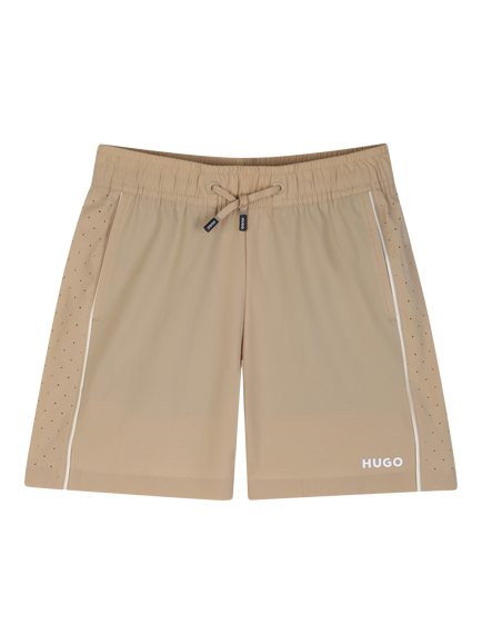 HUGO Kids' Jogging Shorts, Stone