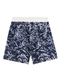 HUGO BOSS Kids' Abstract Print Swim Shorts, Blue/White - view 2, Blue/White