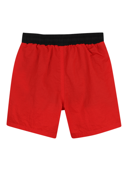 HUGO BOSS Kids' Drawstring Swim Shorts, Bright Red - view 2, Bright Red