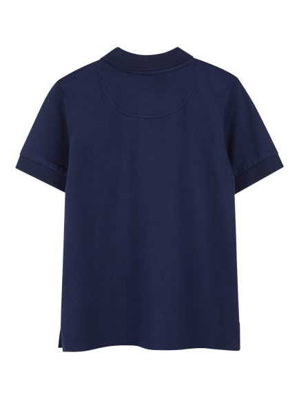 HUGO Kids' Short Sleeve Polo Shirt, Navy - view 2, Navy