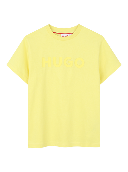 HUGO Kids' Logo T-Shirt, Lemon