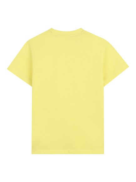 HUGO Kids' Short Sleeve Logo Print T-Shirt, Lemon - view 2, Lemon