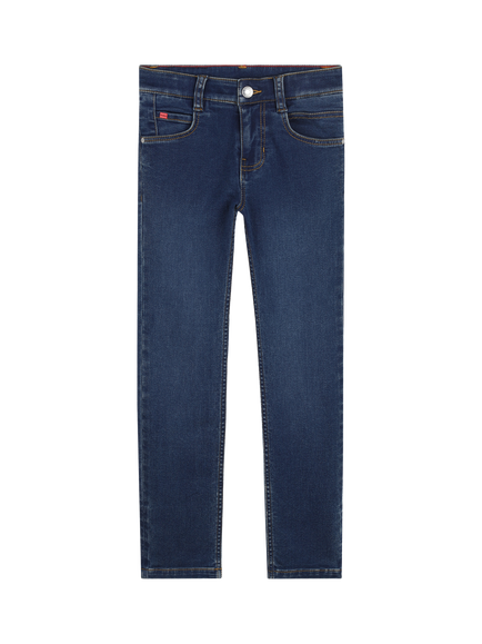 HUGO Kids' Five Pocket Denim Jeans, Dark Blue, Dark Blue