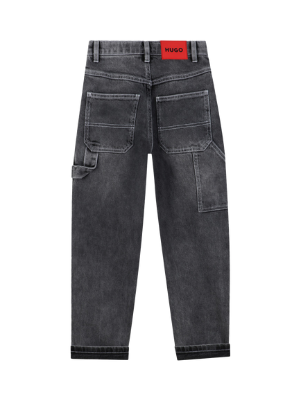 HUGO Kids' Five Pocket Jeans, Denim Black - view 2, Denim Black