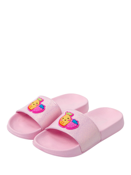 Angels by Accessorize Kids' Fruit Slider Sandals, Pink - view 2, Pink