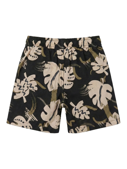 Angel & Rocket Baby Palm Leaf Shorts, Black - view 2, Black