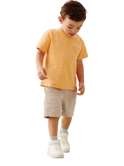 Angel & Rocket Baby Chino Shorts, Stone - view 2, Stone