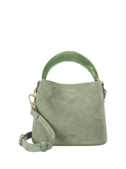 Dune London Dharla Suede Grab Bag, Sage