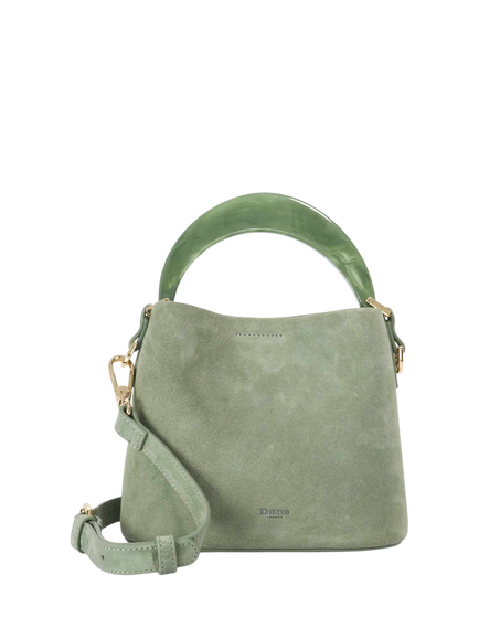 Dune London Dharla Suede Grab Bag, Sage