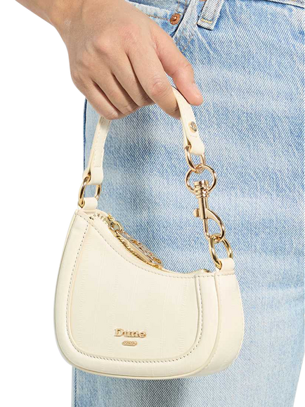 Selection Asymmetric Micro Bag - view 2, Ecru