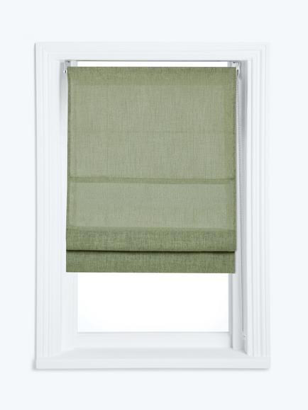 John Lewis Sheer Roman Blind, Avocado, Avocado