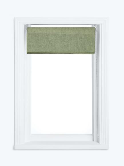 John Lewis Sheer Roman Blind, Avocado - view 2, Avocado