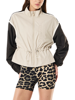 P.E Nation Control Colour Block Jacket, Cream/Black - view 2, Cream/Black