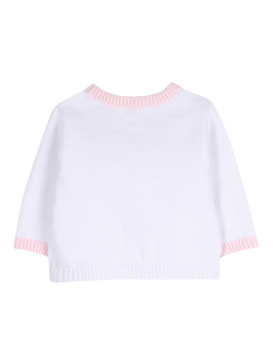 Billieblush Baby Strawberry Knitted Cardigan, White - view 2, White