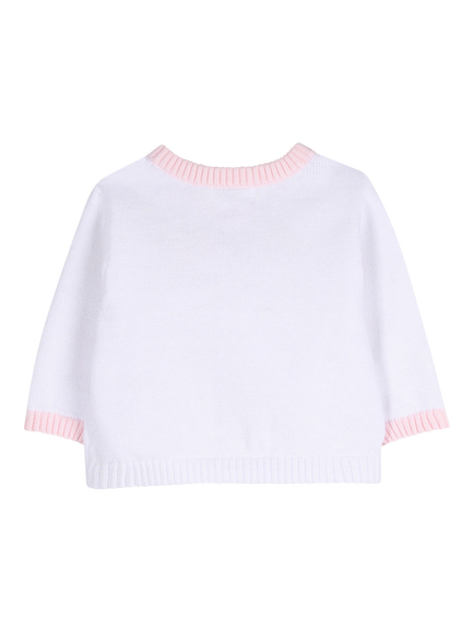 Billieblush Baby Strawberry Knitted Cardigan, White - view 2, White