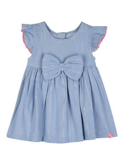Billieblush Baby Short Sleeve Bow Dress, Light Blue, Light Blue