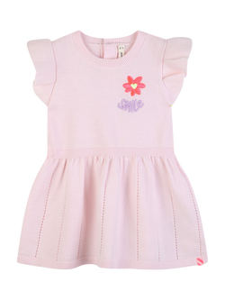 Billieblush Baby Flounce Sleeve Knitted Dress, Pale Pink, Pale Pink