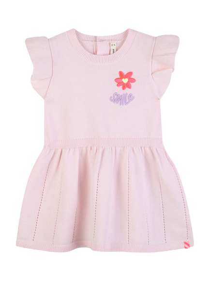 Billieblush Baby Flounce Sleeve Knitted Dress, Pale Pink, Pale Pink
